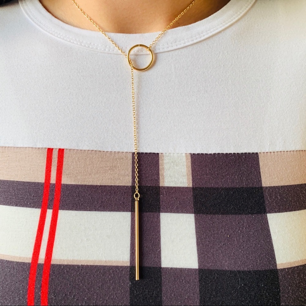 Bar Scarf Pendant Necklace - Picture 2 of 7